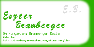 eszter bramberger business card